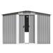 VidaXL Outdoor Storage Shed Garden Shed Metal Storage Backyard Patio Shed in Gray | 71.3 H x 101.2 W x 228.3 D in | Wayfair 143353