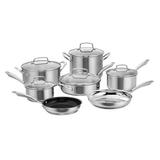 Cuisinart 12 Piece Stainless Steel Cookware Set Stainless Steel in Gray | Wayfair 87-12BJ