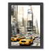 East Urban Home City Art Times Square Yellow Cabs Framed Graphic Art Paper, Wood in Gray/Yellow | 11 H x 9 W x 1.5 D in | Wayfair EUNH4463 33354181