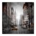 East Urban Home City Art 5th Avenue Yellow Cab Graphic Art Paper in Brown/Gray | 14 H x 14 W in | Wayfair EUNH4504 33354485