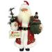 The Holiday Aisle® Merry Christmas Claus Figurine & Collectible, Faux Fur | 15.5 H x 8 W x 6 D in | Wayfair HLDY8003 38277360