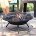 Latitude Run® Dortha Classic Elegance Fire Pit Steel in Black/Brown/Gray | 5 H x 23.25 W x 23.25 D in | Wayfair 5D2FB60789CC405A8DDDA0537D4FAC8F