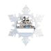 The Holiday Aisle® Personalized NTT Cartoon Snowflake Cooking, Chef Couple Christmas Holiday Shaped Ornament Plastic in White | Wayfair