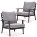 Corrigan Studio® Patio Chair w/ Cushions, Cotton in Gray | 34.25 H x 30.31 W x 33.66 D in | Wayfair 8919C5EFB77E41EE82ABC6B97D662F66