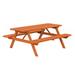 Latitude Run® Latisia Solid Wood Outdoor Picnic Table Wood in Red | 30 H x 70 W x 60 D in | Wayfair 4DCF9358521640CC9ADB270F51014960