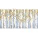 Loon Peak® Fresh Forest Light Blue Gold Poster Print By James Wiens (36 X 18) # 55870 Paper in Blue/Gray/Yellow | 24 H x 36 W in | Wayfair