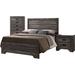 Millwood Pines Saylors Solid Wood Platform 3 Piece Bedroom Set Wood in Brown/Gray/Green | 56 H x 79 W x 83 D in | Wayfair