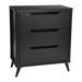 George Oliver Yume 3 Drawer 32.48" W Solid Wood Chest Wood in Black | 37.48 H x 32.48 W x 18.9 D in | Wayfair 60A5EAE68E3D46999E10BDE80C81B2CA