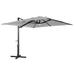 Arlmont & Co. Miye 10' Square Lighted Cantilever Umbrella in Gray | 94.5 H x 120 W x 120 D in | Wayfair 5C882B70639046E69005A25D0374E926