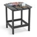 Winston Porter Johnn Outdoor Side Table Plastic in Gray | 18 H x 18.5 W x 14.6 D in | Wayfair FCB57187189E4779B29D4FCFF7205785