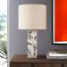 Wade Logan® Arbie Marble Table Lamp Linen/Marble in Black/Gray/White | 26.5 H x 14 W x 14 D in | Wayfair CF360E24727C4E899AEB450C38F02AEF