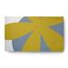 White 60 x 36 x 0.12 in Indoor/Outdoor Area Rug - Latitude Run® Geometric Machine Woven Chenille Indoor/Outdoor Area Rug in Blue/Yellow Chenille, | Wayfair