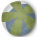 Blue/Gray 60 x 60 x 0.12 in Indoor/Outdoor Area Rug - Latitude Run® Floral Machine Woven Chenille Indoor/Outdoor Area Rug in Green/Blue/Gray Chenille, | Wayfair