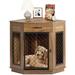 Tucker Murphy Pet™ Rustic Brown Indoor Pet Crate Wood in Black/Brown | 29.5 H x 33.5 W x 23.6 D in | Wayfair BC3595C563DE483AB06DA8C556712A90