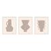 Birch Lane™ Modern Vessel Set of 3b by Holly Young - 3 Piece Picture Frame Print Set Paper in Brown/White | 10 H x 8 W x 1.25 D in | Wayfair