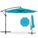 Arlmont & Co. Montre 10' Cantilever Umbrella in Blue/Navy | 79 H x 120 W x 120 D in | Wayfair DC740F65766C4840A183E191A32DB3FC