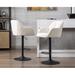 Latitude Run® Swivel Adjustable Height Bar Stool Velvet, Metal in White | 22 W x 23.5 D in | Wayfair 76370BC3D290473AA9085963D4F28798