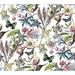 York Wallcoverings Butterfly House 27' L x 27" W Wallpaper Roll Non-Woven in Pink/White | 27 W in | Wayfair BL1721