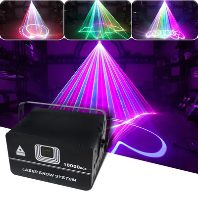 YUER – Scanner de faisceau de lumière Laser RGB 10W projecteur Laser de scène lumière de fête Dj