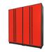 Proslat Fusion Plus 2-Piece Glossy Red Tall Garage Cabinet Set with Black Handles