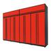 Proslat Fusion Plus 6-Piece Glossy Red Extra Tall Garage Cabinet Set with Black Handles