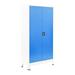 vidaXL 35.4" x 15.7" x 70.9" Metal Locker Cabinet (Gray and Blue)