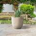 Plantara 14"D Round Concrete planter with Drainage Hole, Outdoor Flower pot, Modern Planter pot for Garden