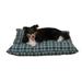 Indoor Outdoor Shebang Dog Bed, 36" L X 27" W X 4" H, Green Plaid, Small