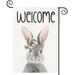 Home Garden Vintage Easter Bunny Easter Flag 12x18 Inch Double Sided Easter Garden Flag for Outdoor House Flag Yard Decoration