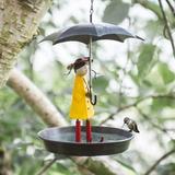 SHENGXINY Gardening Supplies NEW 2023 Clearance Novel Feeder Metal Hanging Chain Girl And Umbrella Bird Feeder