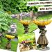 zhiyu polyresin with brown for outside bath bird feeder pedestal wild handmade bird patio & garden