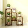 Plant Stand Indoor Plant Stands Wood Outdoor Tiered Plant Shelf for Multiple Plants 3 Tiers 7 Potted Ladder Plant Holder Table Plant Pot Stand for Window Garden Balcony Living Room