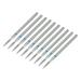 Unique Bargains 10 Pcs Emery Nail Drill Bits Set for Acrylic Nails 3/32 Inch Nail Art Tools 43.8mm Length Blue