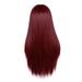 SEMIMAY Long Lady Straight Red Hair Fashion Mechanism Wig Net Rose wig