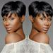 Wojeull Short Hair Wigs For Black Women Short Cuts Wigs For Black Women Short Straight Black Ladies Wigs