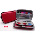 2.5 Inch Hard Drive Case Bag for Western Digital WD My Passport Ultra WD Seagate Toshiba Power bank Phone USB Cable U Disk SD Card Travel Organizer Box red