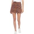 Free People Skirts | Free People Zip It Up Leopard Print Denim Mini Skirt Size 29 | Color: Black/Brown | Size: 29