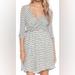 Free People Dresses | Free People Xs Slub Knit Stripe Maverick Dress | Color: Black/White | Size: Xs