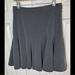 Anthropologie Skirts | Anthro Elevenses Fluted Gray Skirt Heart Lined Pleated Skater Vintage Look | Color: Black/Gray | Size: 8