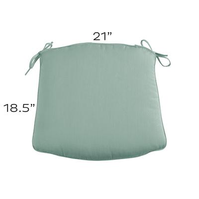 Replacement Chair Cushion - 21x18.5 - Box Edge, Canvas Spa Sunbrella - Ballard Designs