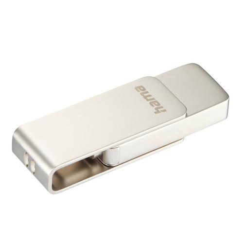 "Hama USB-Stick ""Uni-C Rotate Pro"", USB-C 3.1, 256GB, 90MB/s, Silber"