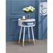 Natural end table metal & wood sonria table round table top