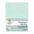 Pearlescent Pale Blue Cardstock - 8.5 x 11 inch - 105Lb Cover - 10 Sheets - Clear Path Paper