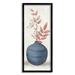 Botanical Leaf Sprigs Blue Vase Botanical & Floral Graphic Art Black Framed Art Print Wall Art