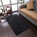 Glitzy Rugs UBSLSM111L0006A15 8 x 10 ft. Hand Knotted Gabbeh Silk Mix Solid Rectangle Area Rug Charcoal