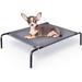 Medium Outdoor Elevated Dog Bed - Raised Portable Pet Beds with Washable Mesh - Grey