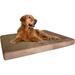 Extra Large True Orthopedic Gel Memory Foam Dog Bed Waterproof Liner And Durable Brown Cover XL 47X29X4 Inch Fit 48 X30 Crate