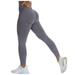 Charella Women s Pure Color Hip-lifting Sports Fitness Running High-waist Yoga Pants Navy L