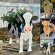 Fymlhomi Cute Milk Cow Garden Flower Pot Planter Garden Pots PVC Flower Planter Garden Home Decor