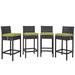 Ergode Convene 4 Piece Outdoor Patio Pub Set - Espresso Peridot